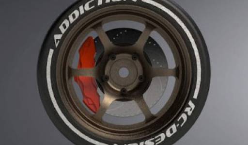 Addiction R-TYPE steering wheel narrow 6 spokes (bronze/red