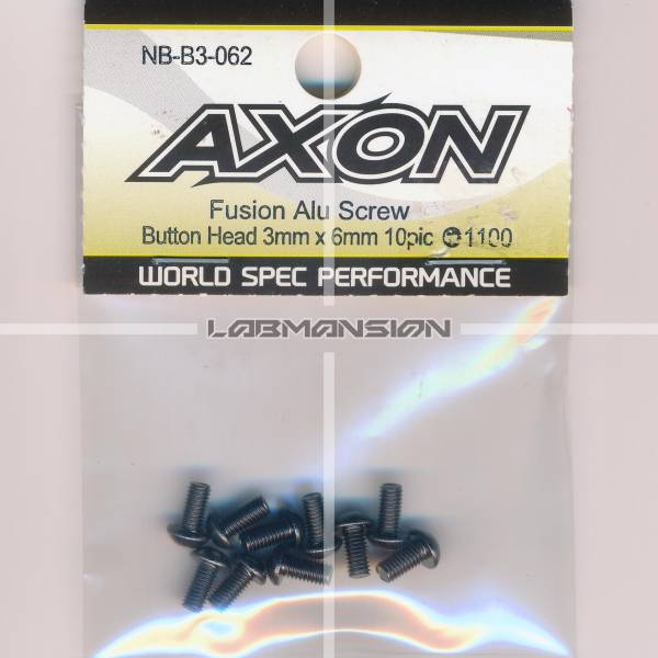 Axon Fusion Alu Screw (Button Head 3mm x 6mm 10pic)
