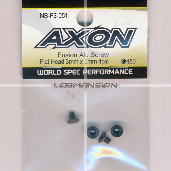 Axon Fusion Alu Screw (Flat Head 3mm x 5mm 4pic) 