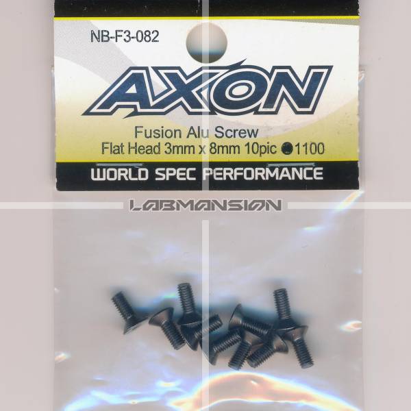 Axon Fusion Alu Screw (Flat Head 3mm x 8mm 10pic)