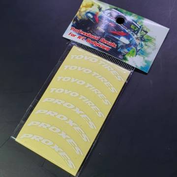 Version 2 UV printing 6 type 1/10 Drift Tire Sticker ( TOYO TIRES )