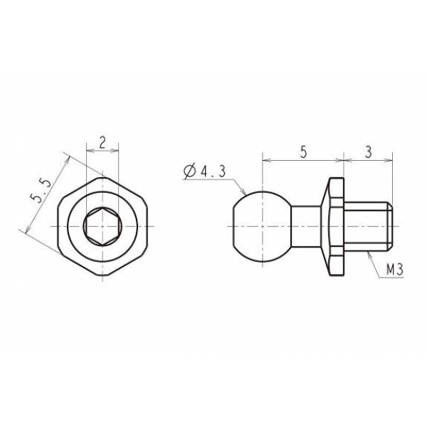 SPM Titanium Rod End Ball (SS size)